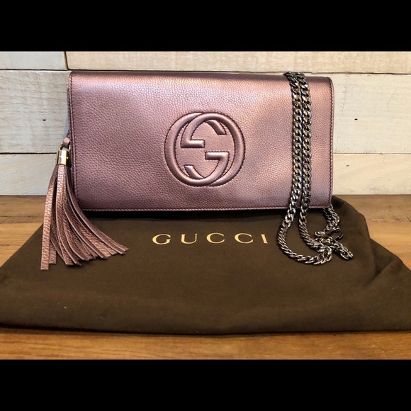 Gucci Handbags - 💜RARE💜Authentic Gucci Soho Clutch